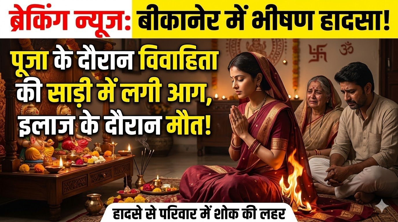 बीकानेर: पूजा करते साड़ी में लगी आग, महिला की इलाज के दौरान मौत