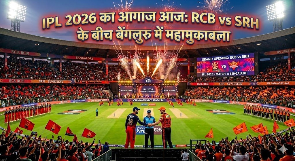 IPL 2026 का आगाज आज: RCB vs SRH के बीच बेंगलुरु में महामुकाबला
